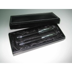 Leather wrapped metal ball pen - CYMA